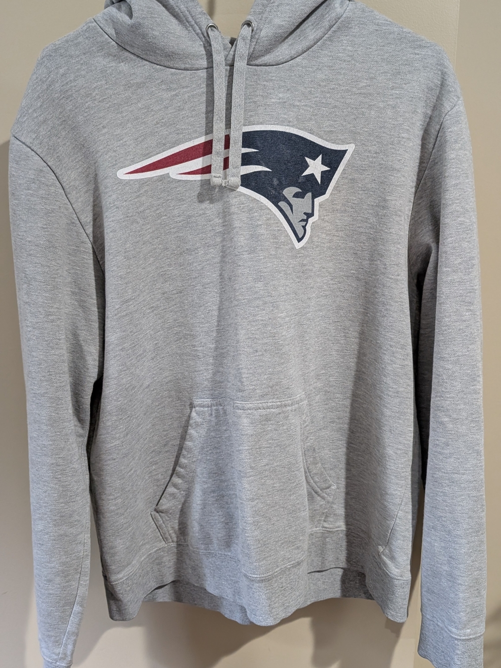Gray Hooded Pullover Sweatshirt